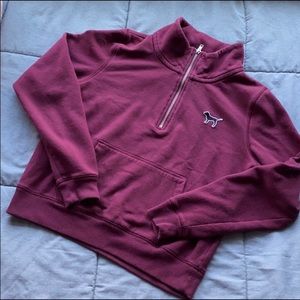 Maroon PINK VS quarter zip